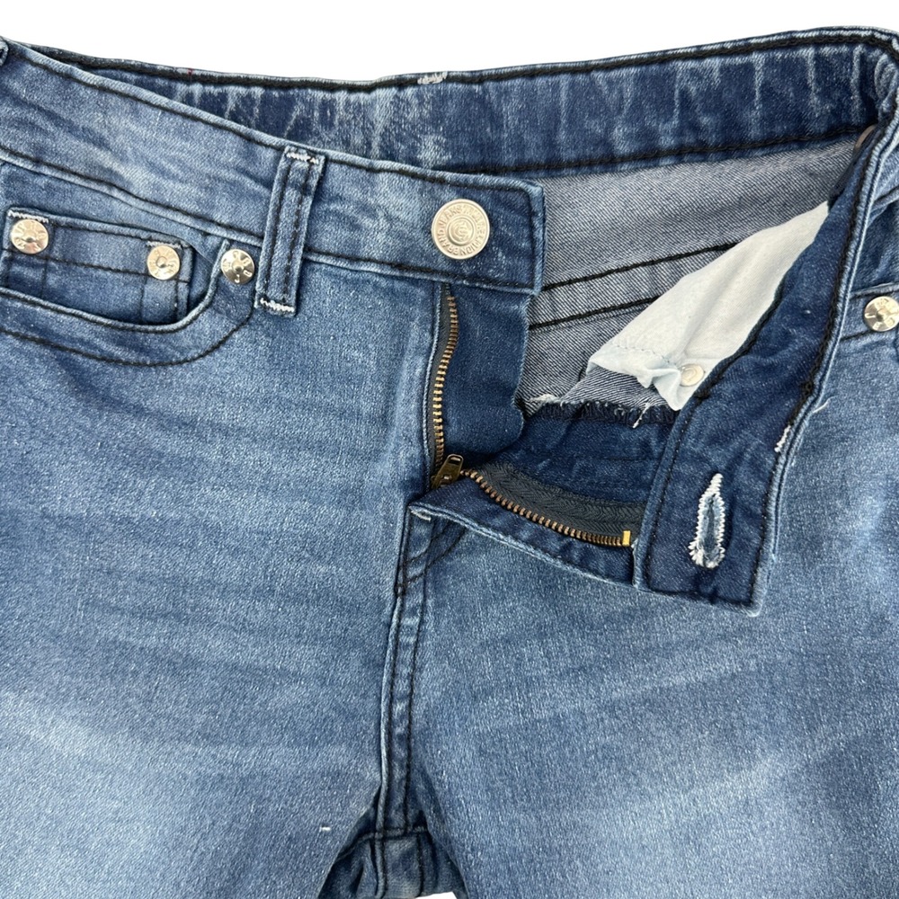 True Religion Girls LG 12 Blue Skinny Jeans Med Wash High Rise Stretch Logo - Picture 6 of 12